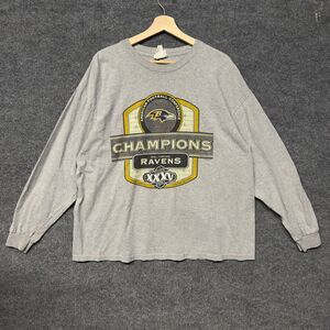 Vintage Baltimore Ravens Super Bowl XXXV Champions 2001 Lee Sport Mens L T Shirt